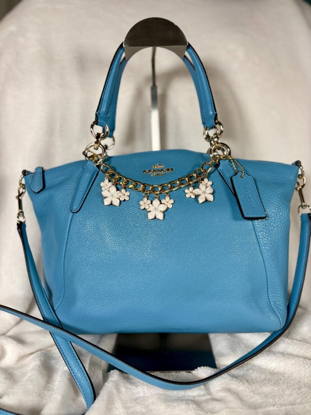 Coach Small Kelsey Satchel in Soft Light Blue